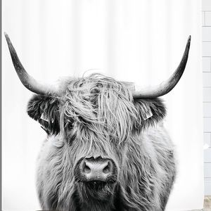 Highland Cow shower curtain